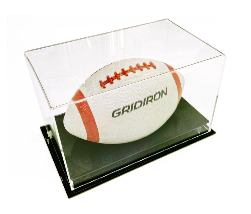 rugby display box with black base